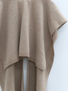 SWAYING 25 Fall/Winter Collection: Beaded Embellished Cashmere Shawl Sweater SW-SW25AW4P01C2SF-TUO (Camel)